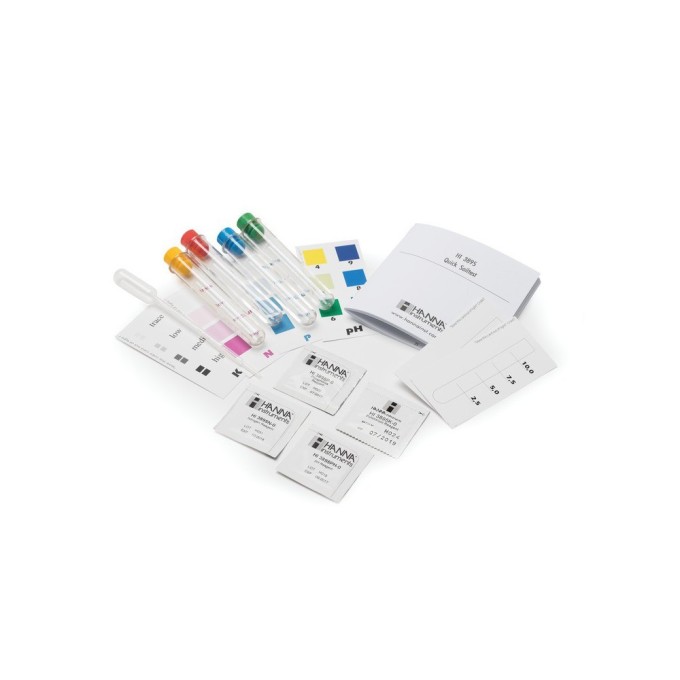 Test Kit HI-3895  para agricultura (Nitrógeno / Fósforo / pH / Potasio)