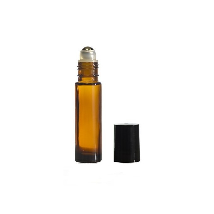 Frasco 10ml ambar con Roll on de acero inox