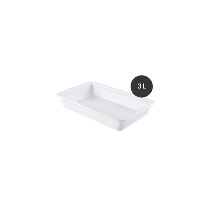 Bandeja plana sin tapa HDPE, 3 L