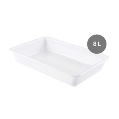 Bandeja plana sin tapa HDPE, 8 L