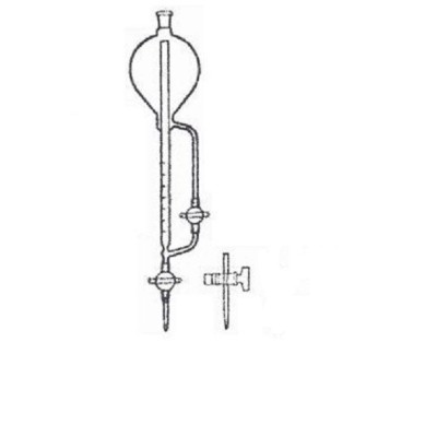 Bureta con depisoto y llave PTFE 25ML