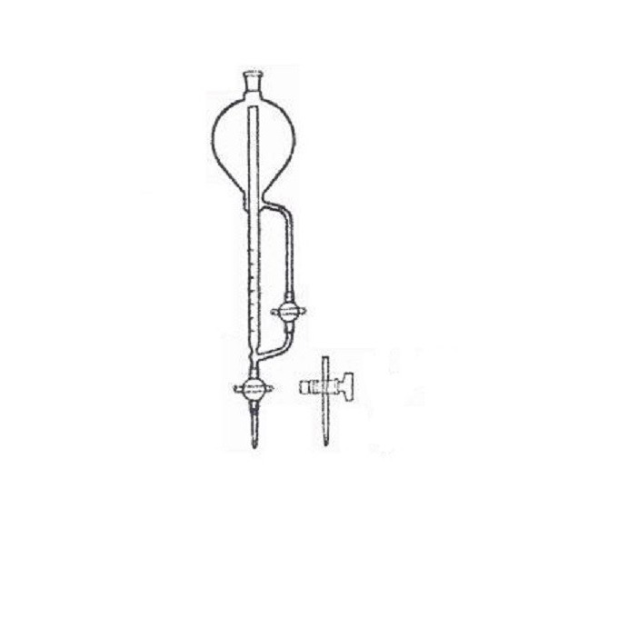 Bureta con depisoto y llave PTFE 25ML