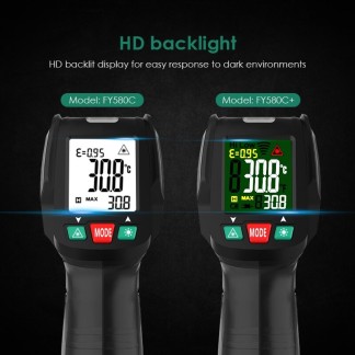 Termómetro Digital infrarrojo láser, LCD a Color FY580C Plus