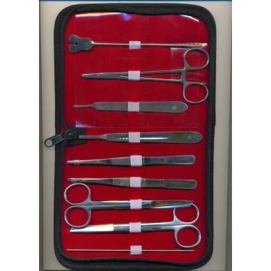 Estuche de disección, 9 piezas