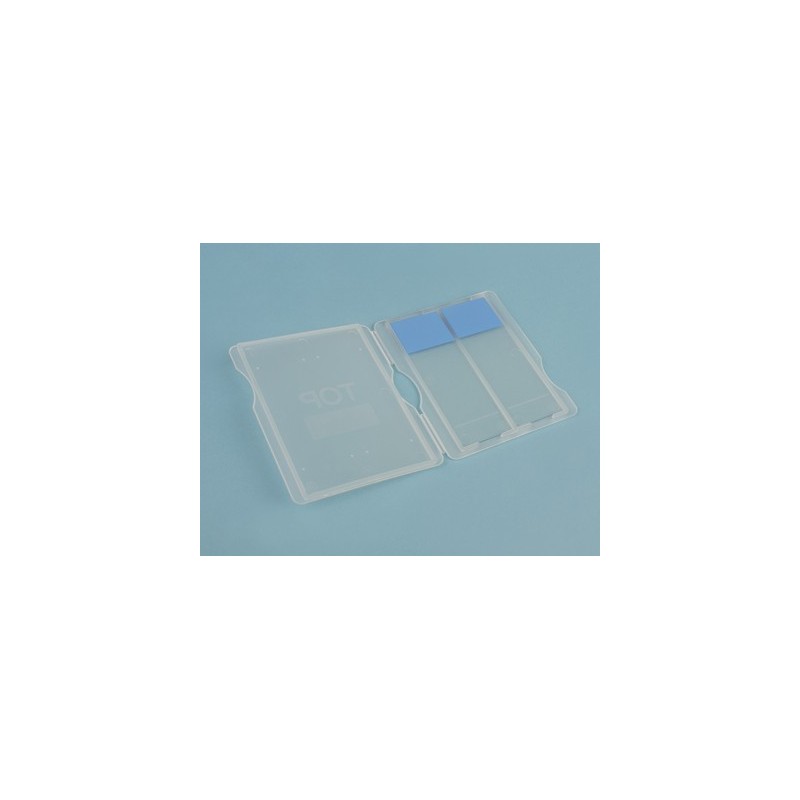 Caja plástico plana para 2 portas