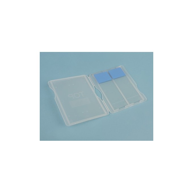 Caja plástico plana para 2 portas