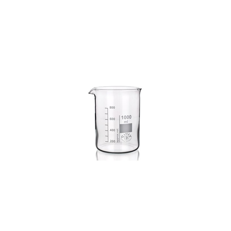 Vaso c/pico forma baja Simax 10ml