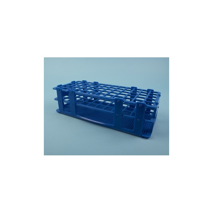 Gradilla PP azul, 60 tubos de 16 mm