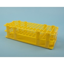 Gradilla PP amarilla, 40 tubos de 20 mm