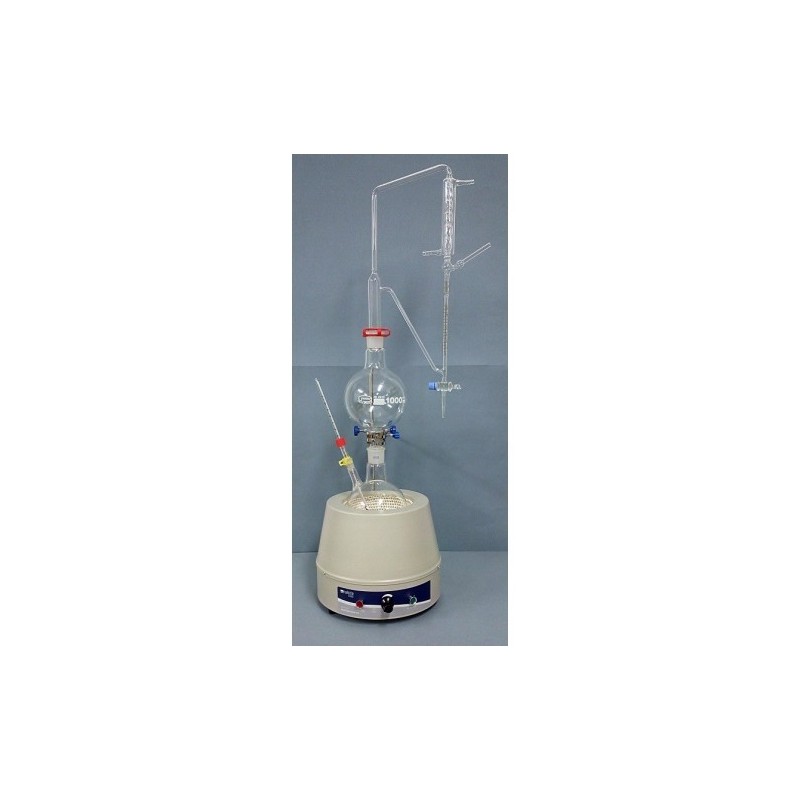 Destilador aceites esenciales y manta calefactora 1000ml