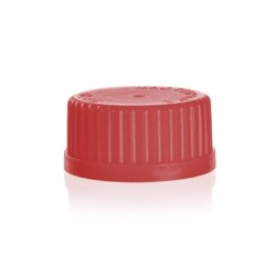 Tapón PBT rojo p/frasco ISO GL45, Simax