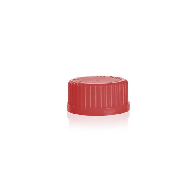 Tapón PBT rojo p/frasco ISO GL45, Simax