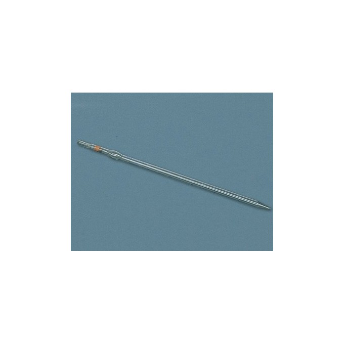 Pipeta grad. clase A c/bulbo, 0 arriba, 1mL/0.10mL