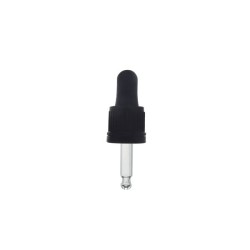 Tapon cuentagotas de 20ml rosca DIN 18 Negra B/20uds