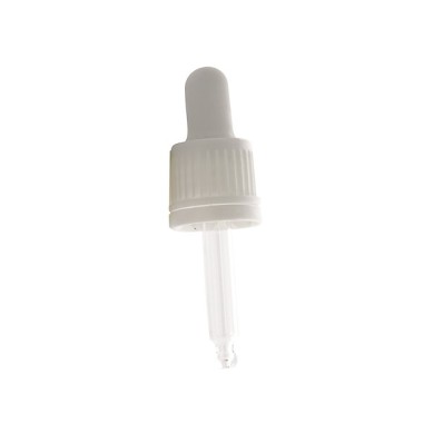 Tapon cuentagotas de 20ml rosca  DIN 18 Blanco B/20uds