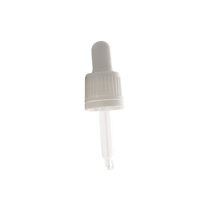 Tapon cuentagotas de 20ml rosca  DIN 18 Blanco B/20uds