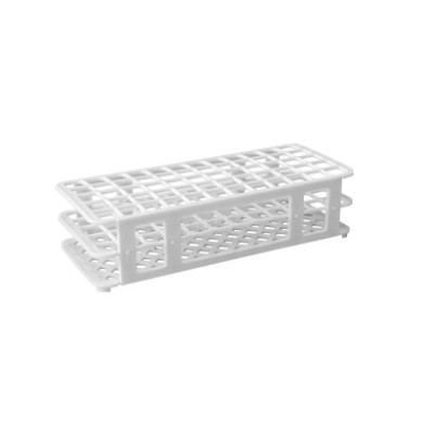 Gradilla PP, BLANCA, para 90 tubos (Ø 13 mm)