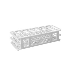 Gradilla PP, BLANCA, para 90 tubos (Ø 13 mm)