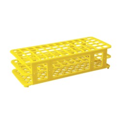 Gradilla PP, AMARILLA, para 90 tubos (Ø 13 mm)