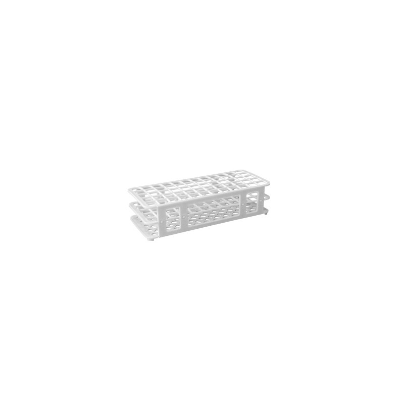Gradilla PP, BLANCA, para 60 tubos (Ø 16 mm)