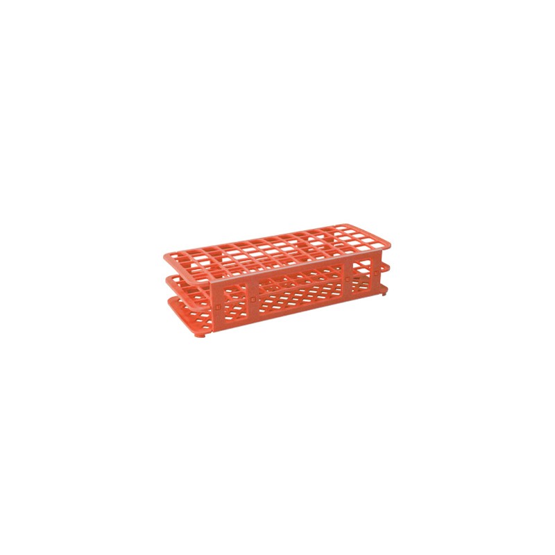 Gradilla PP, ROJA, para 60 tubos (Ø 16 mm)