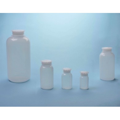 Frasco graduado boca ancha PE, 100 ml