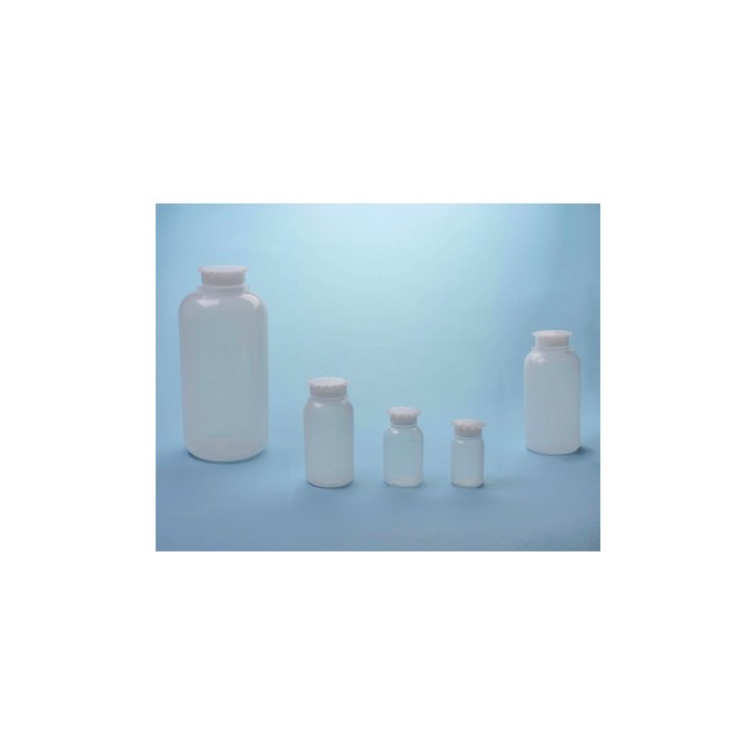 Frasco graduado boca ancha PE, 100 ml