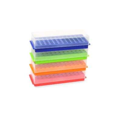 Gradilla doble uso para microtubos, 60x0.5/1.5mL, azul
