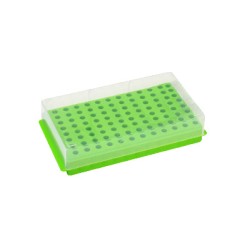 Gradilla doble uso 96 microtubos, 0.5/1.5mL, verde Novedad