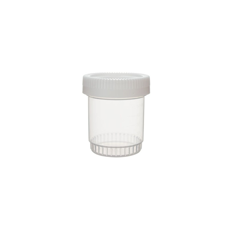 Frasco Roscado PP para muestras 80ml Naranja