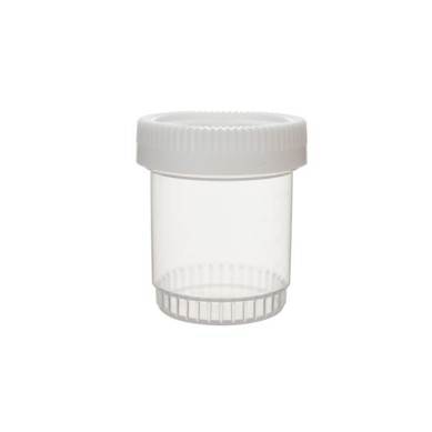 Frasco Roscado PP para muestras 80ml Blanco