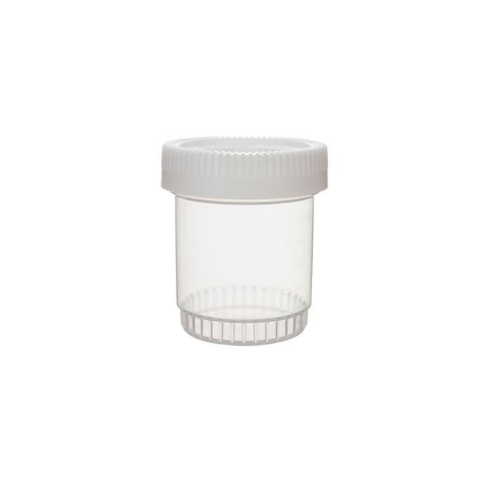 Frasco Roscado PP para muestras 80ml Blanco