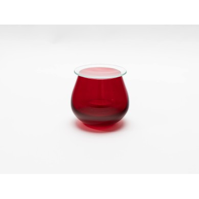6 Copas Cata Aceite Oliva Roja + 6 Vidrios Reloj de 60mm