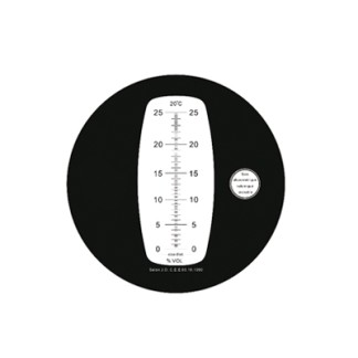 Refractómetro mano 0-25% Alcohol prob., ATC