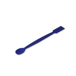 Espátula cuchara plana, PP azul, 18 cm