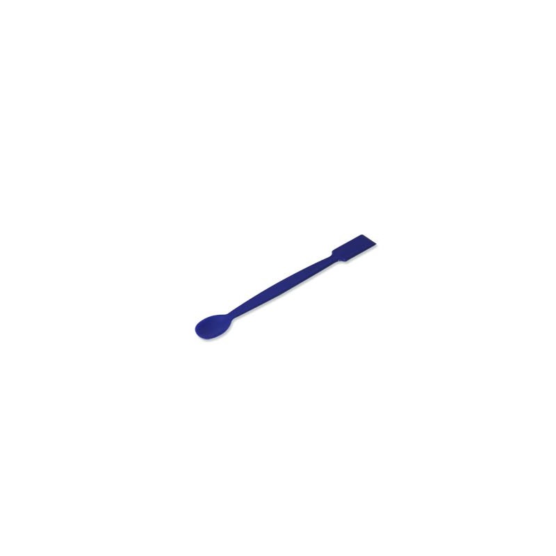 Espátula cuchara plana, PP azul, 18 cm