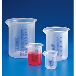 Vaso forma baja PP grad.azul, 250 ml