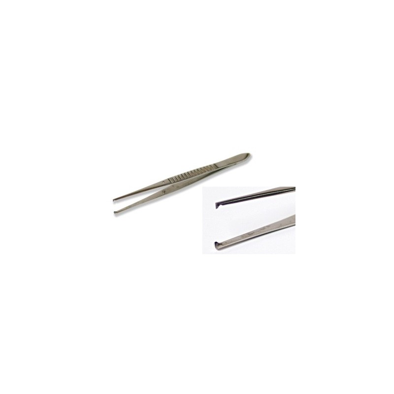 Pinza punta fina 1:2 dientes, 140 mm