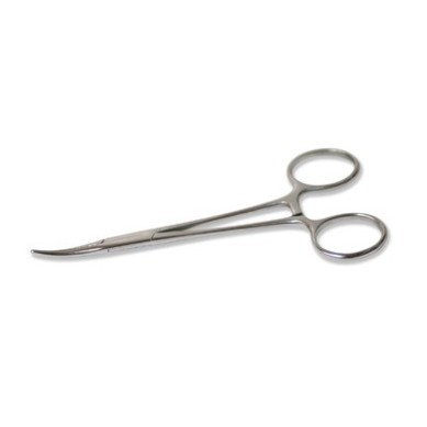 Pinza hemostática curva, 140mm