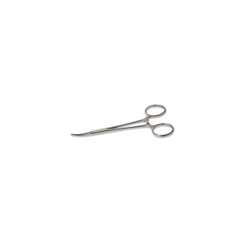 Pinza hemostática curva, 140mm