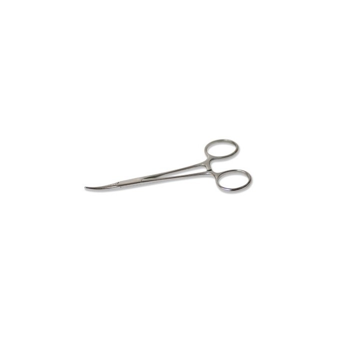 Pinza hemostática curva, 140mm