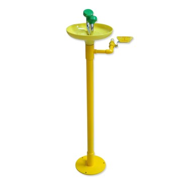 Lavaojos Amarillo PVC Pedestal