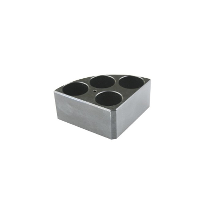 Soporte poli-block negro, 4 orificios, Ø28x43mm