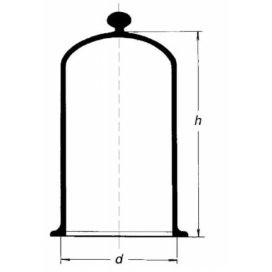 Campana botón vidrio 200x200mm