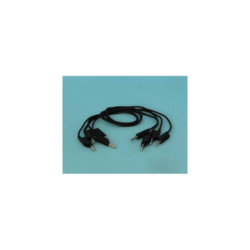 Cable negro bananas 4 mm