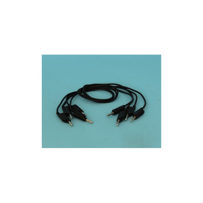 Cable negro bananas 4 mm