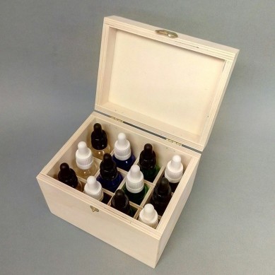 Caja de madera para frascos DIN18