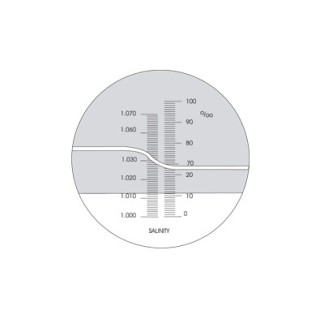 Refractómetro de mano 0-10% Salin./1000-1070 g/mL