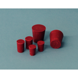 Tapón goma roja, diam. (inf-sup) 9-12 mm B/25uds