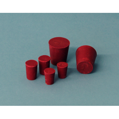 Tapón goma roja, diam. (inf-sup) 13-18 mm B/25uds